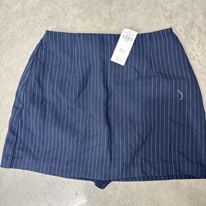 Abercrombie & Fitch Navy Pinstripe Mini Skort